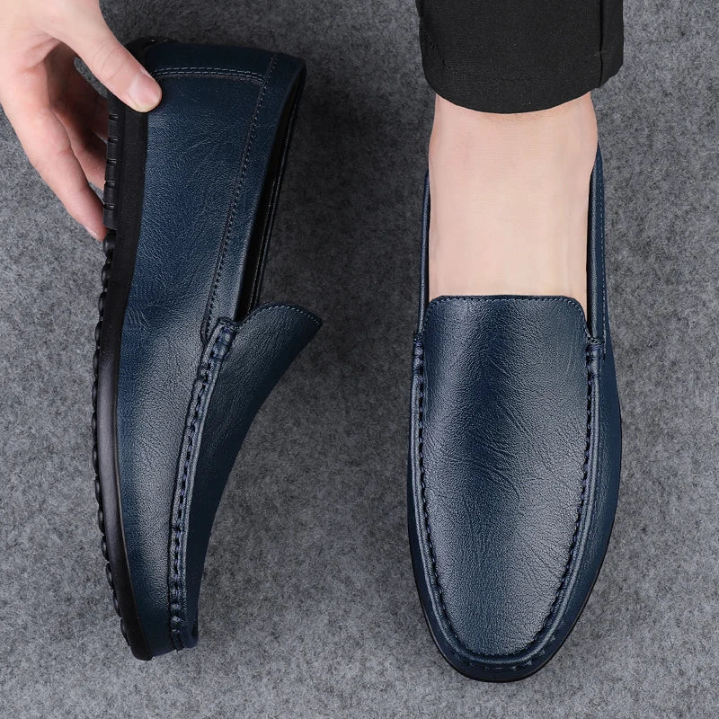 Genuine Leather Men’s Loafers Casual Shoes