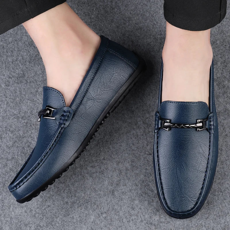 Genuine Leather Men’s Loafers Casual Shoes