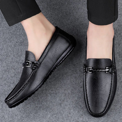 Genuine Leather Men’s Loafers Casual Shoes