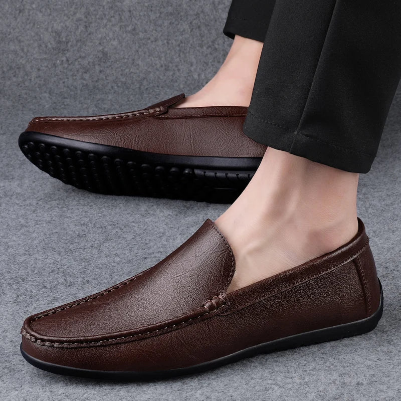 Genuine Leather Men’s Loafers Casual Shoes