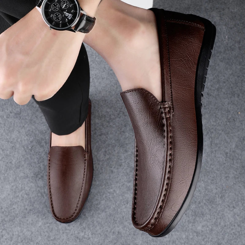 Genuine Leather Men’s Loafers Casual Shoes