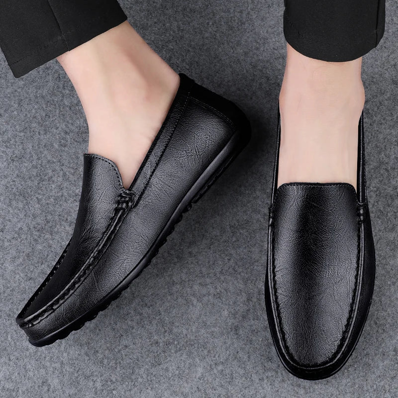 Genuine Leather Men’s Loafers Casual Shoes