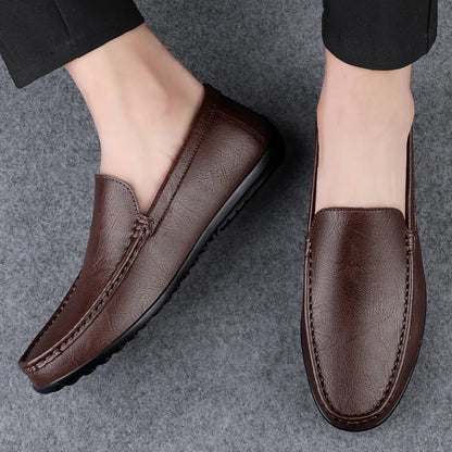 Genuine Leather Men’s Loafers Casual Shoes