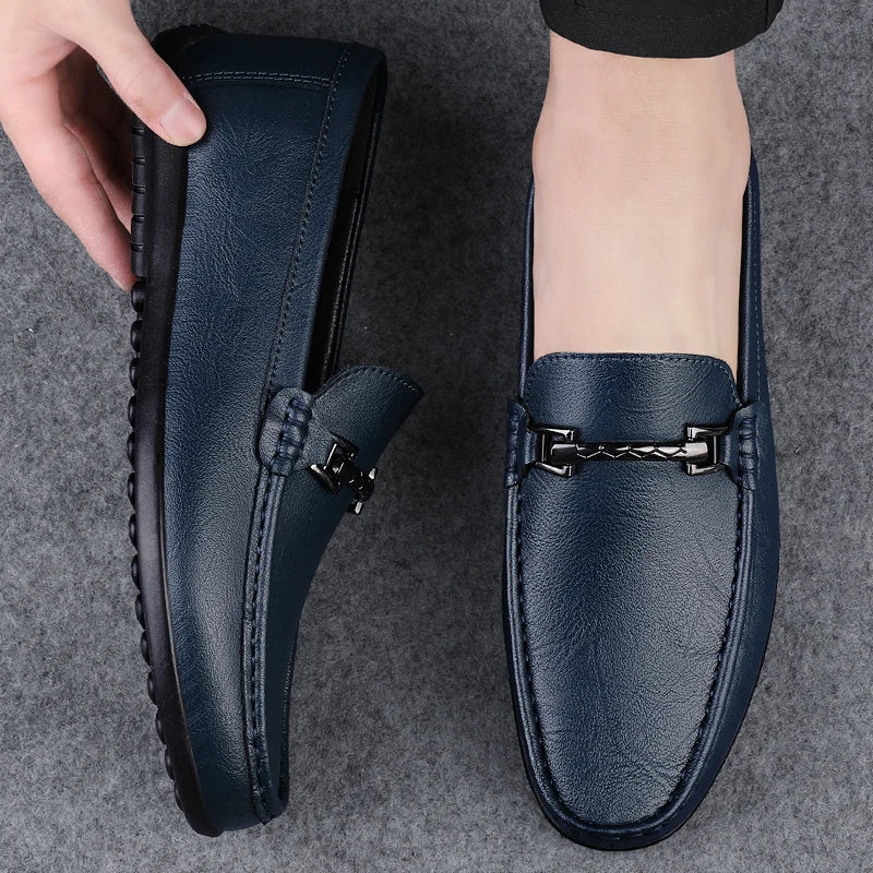 Genuine Leather Men’s Loafers Casual Shoes