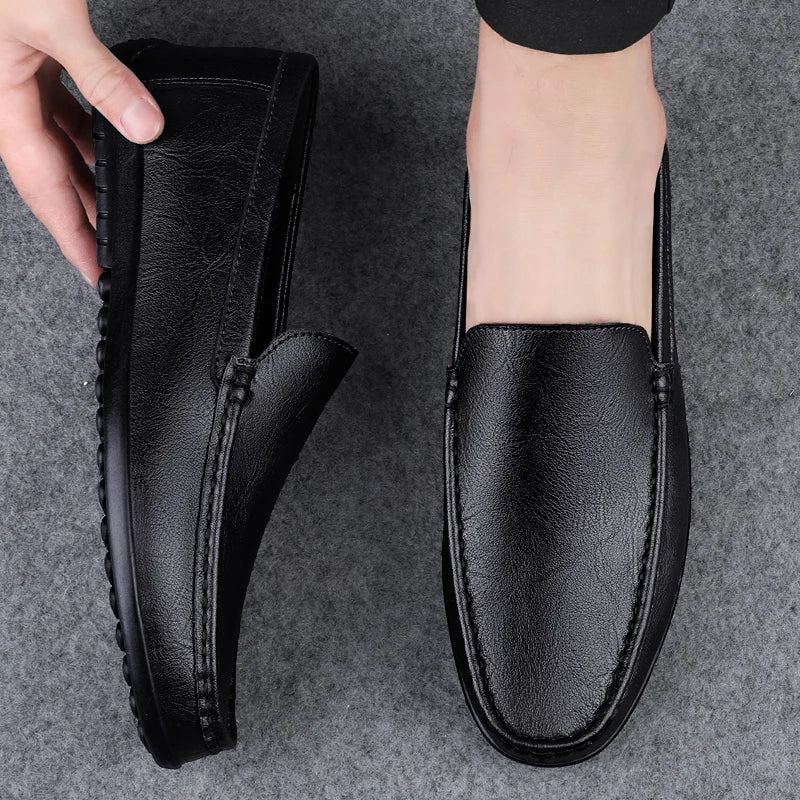 Genuine Leather Men’s Loafers Casual Shoes