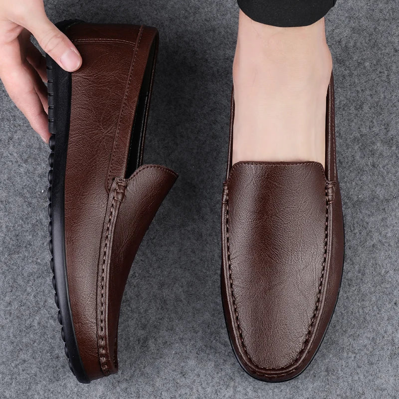 Genuine Leather Men’s Loafers Casual Shoes