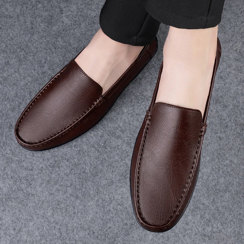 Genuine Leather Men’s Loafers Casual Shoes