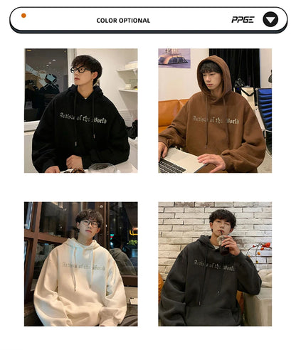 Autumn Graphic Oversized Hoodie Men Streetwear Pullover