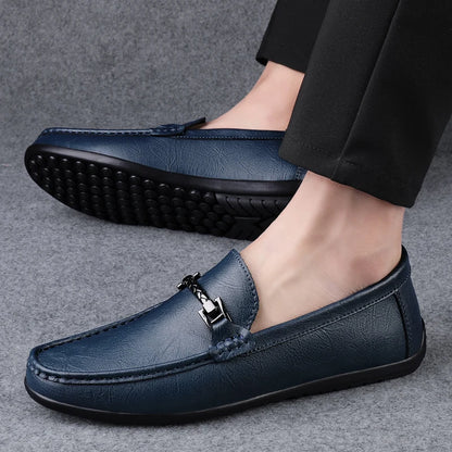 Genuine Leather Men’s Loafers Casual Shoes